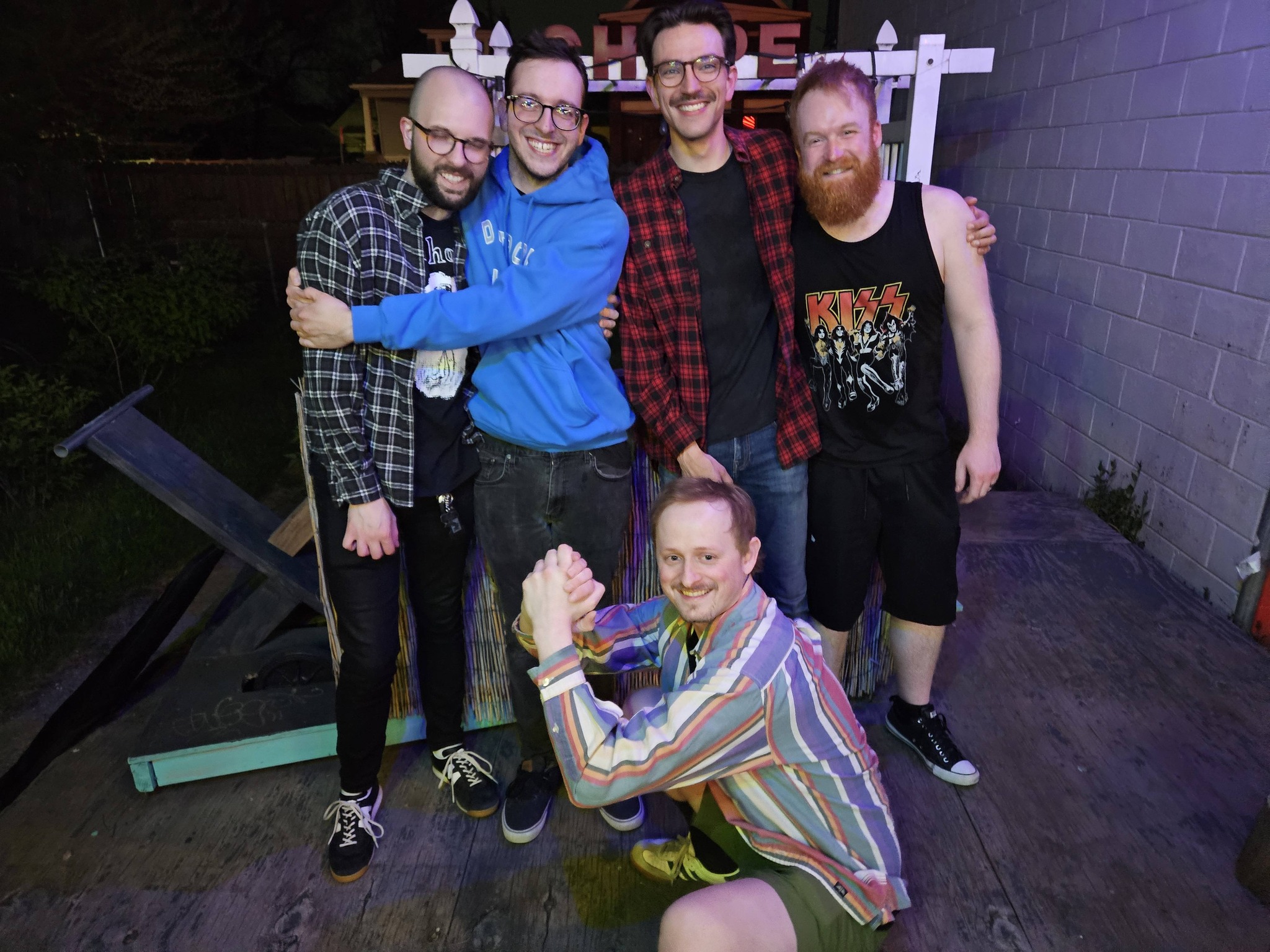 Dogsneeze outside Outer Limits Lounge in Detroit, Michigan.