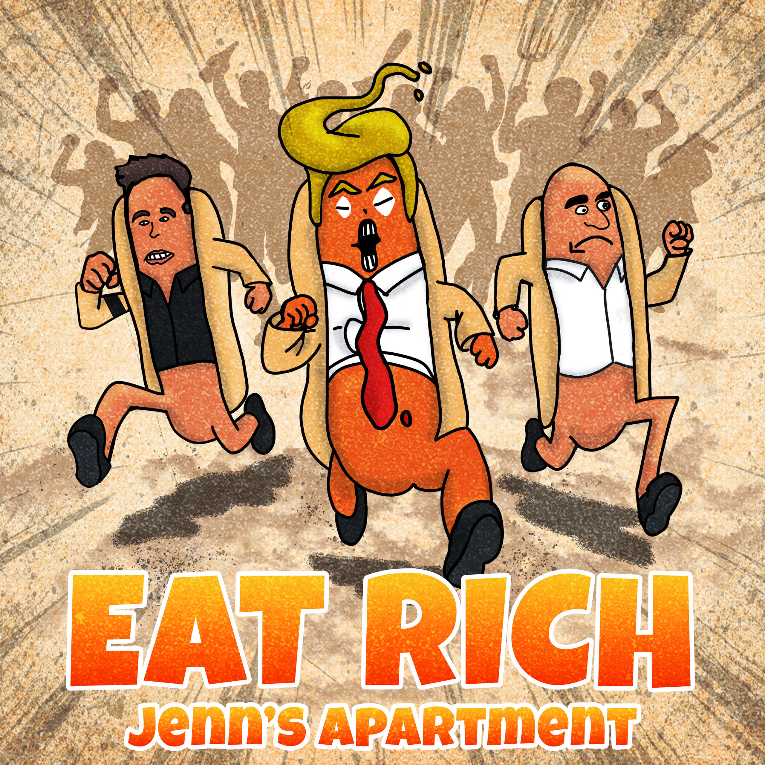 Jenn's Apartment album cover for Eat Rich, released through MiScene Records.